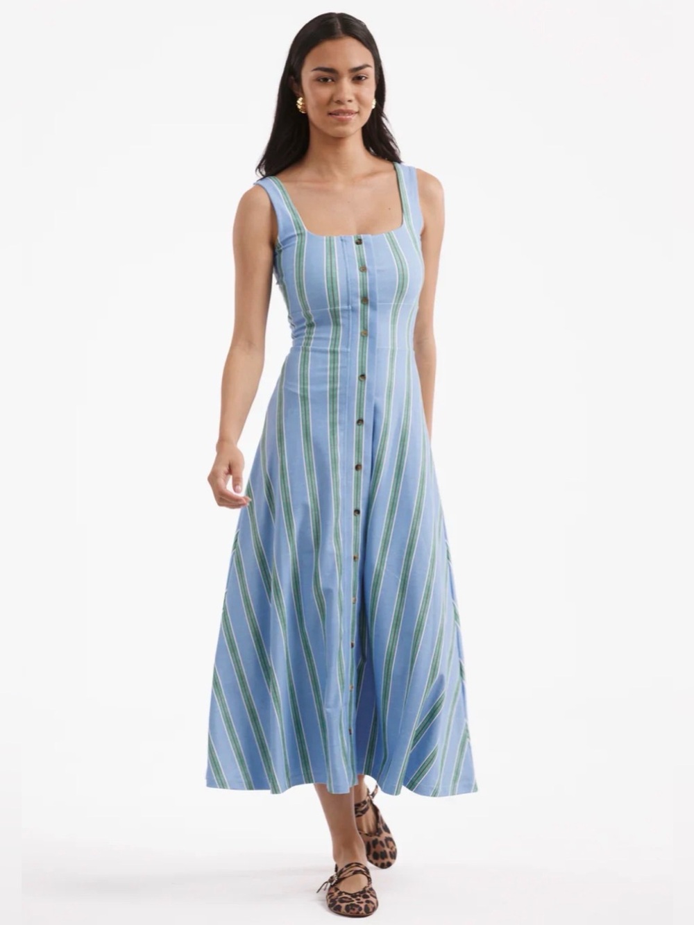 SMITH & QUINN Diana dress in Hydrangea Stripe Size Medium